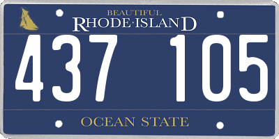 RI license plate 437105