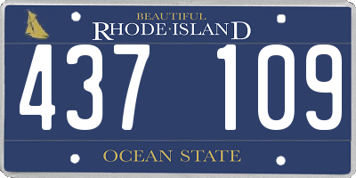 RI license plate 437109