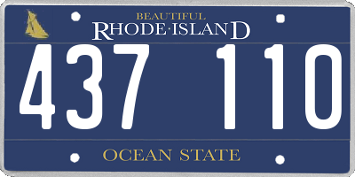RI license plate 437110