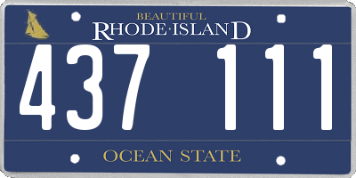 RI license plate 437111