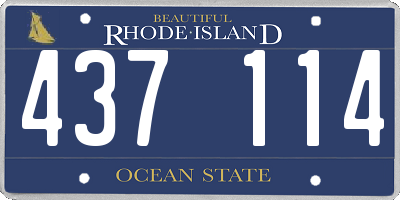 RI license plate 437114
