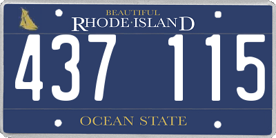 RI license plate 437115