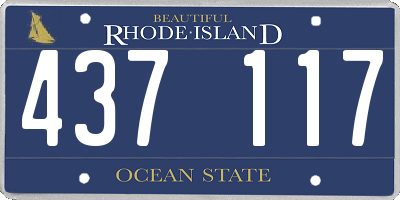 RI license plate 437117