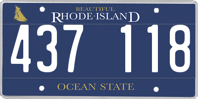 RI license plate 437118
