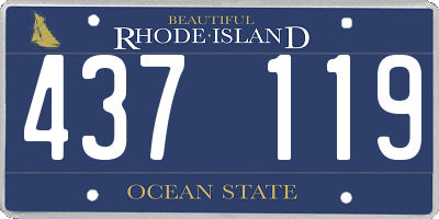RI license plate 437119