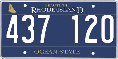RI license plate 437120