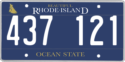 RI license plate 437121