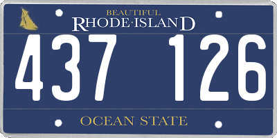 RI license plate 437126