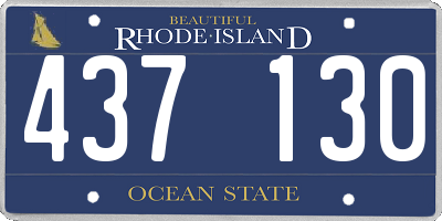 RI license plate 437130