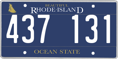 RI license plate 437131