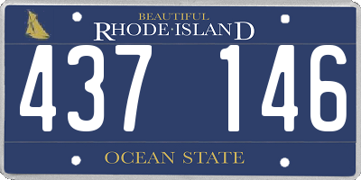 RI license plate 437146