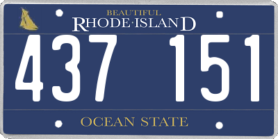 RI license plate 437151