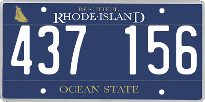 RI license plate 437156