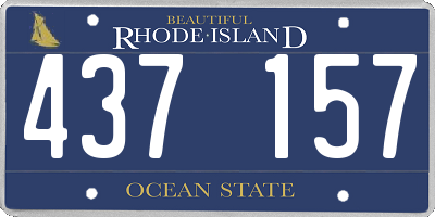 RI license plate 437157