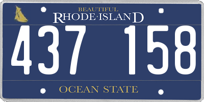 RI license plate 437158
