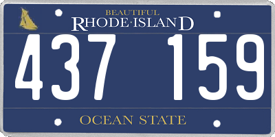 RI license plate 437159