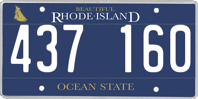 RI license plate 437160