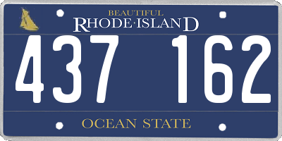 RI license plate 437162