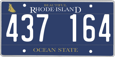 RI license plate 437164