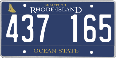 RI license plate 437165