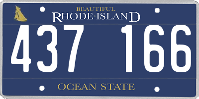 RI license plate 437166