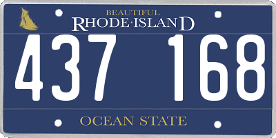RI license plate 437168
