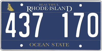RI license plate 437170