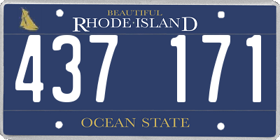 RI license plate 437171