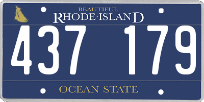 RI license plate 437179
