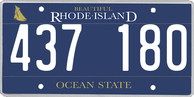 RI license plate 437180