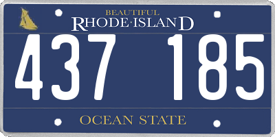 RI license plate 437185