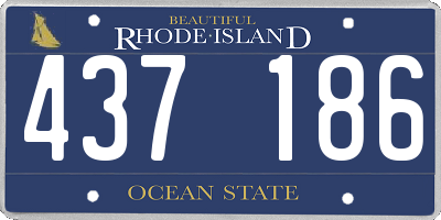 RI license plate 437186