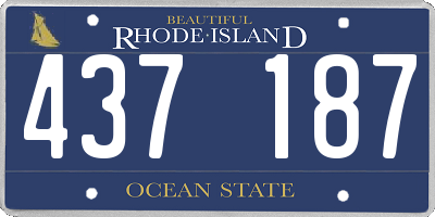 RI license plate 437187