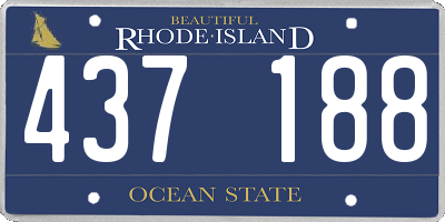 RI license plate 437188