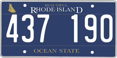 RI license plate 437190