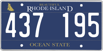 RI license plate 437195