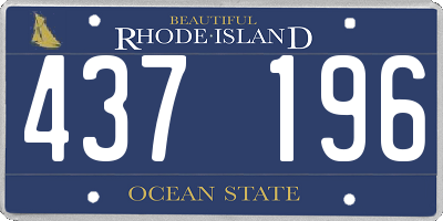 RI license plate 437196
