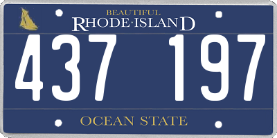 RI license plate 437197