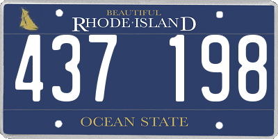RI license plate 437198