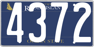 RI license plate 4372