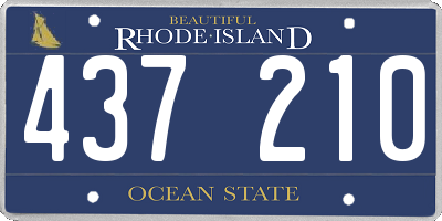 RI license plate 437210