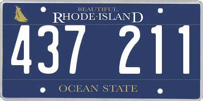RI license plate 437211