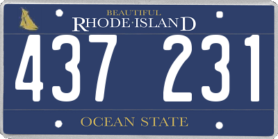 RI license plate 437231