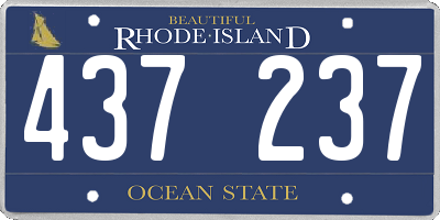 RI license plate 437237