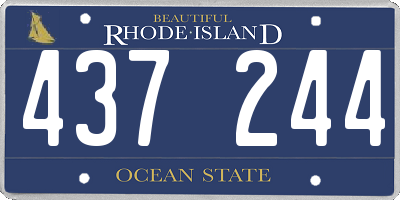 RI license plate 437244