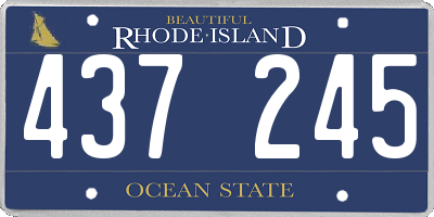RI license plate 437245