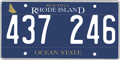 RI license plate 437246