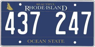 RI license plate 437247