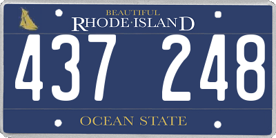 RI license plate 437248