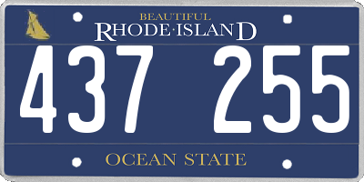 RI license plate 437255